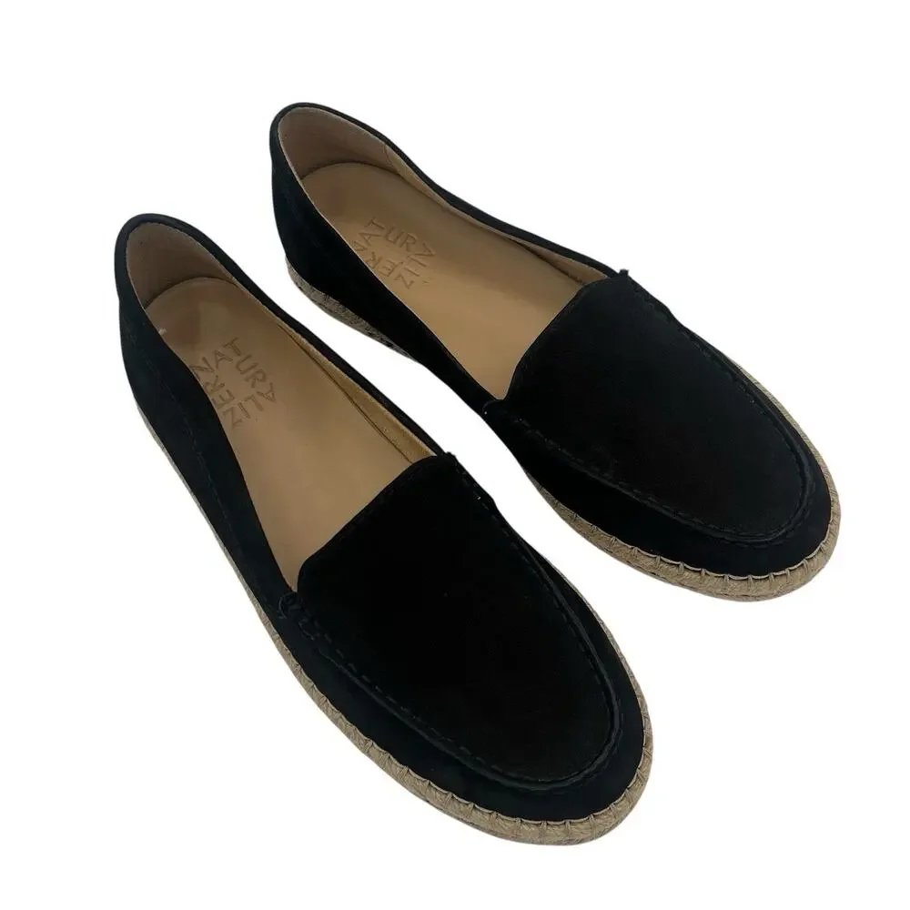 Naturalizer Alexa Flat Espadrille Black Suede Size 8  *FINAL PRICE*
